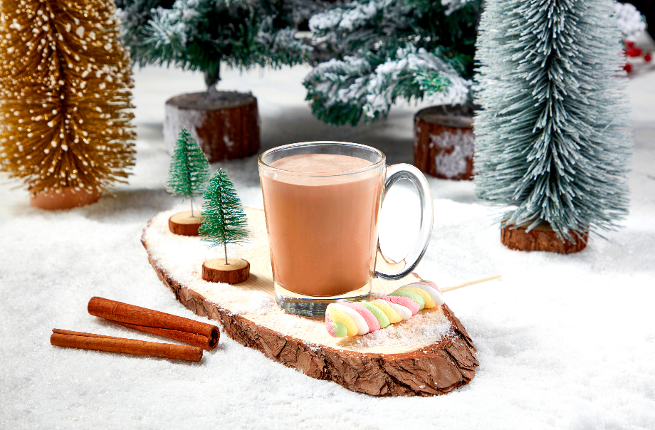 Hot Chocolate with Marshmallow Candy Stick
