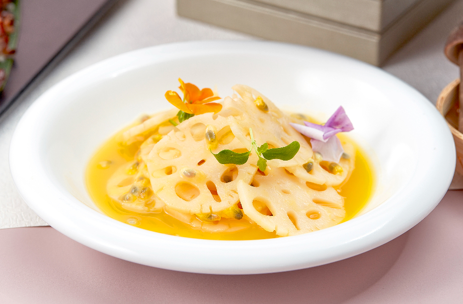 Marinated Lotus Roots with Passion Fruits