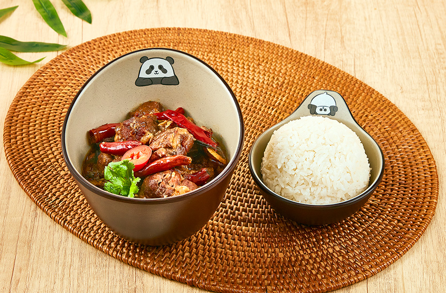 紅燒川味牛腩配絲苗白飯